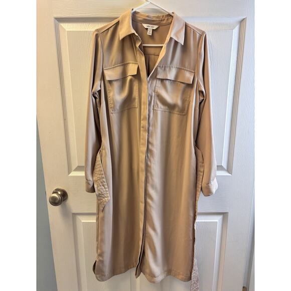 Nine West Womens Tan Shirt Dress Size Medium - Picture 6 of 8